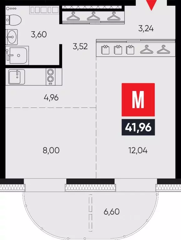 2-к кв. Иркутская область, Иркутск ул. Ширямова, 26 (41.96 м) - Фото 1