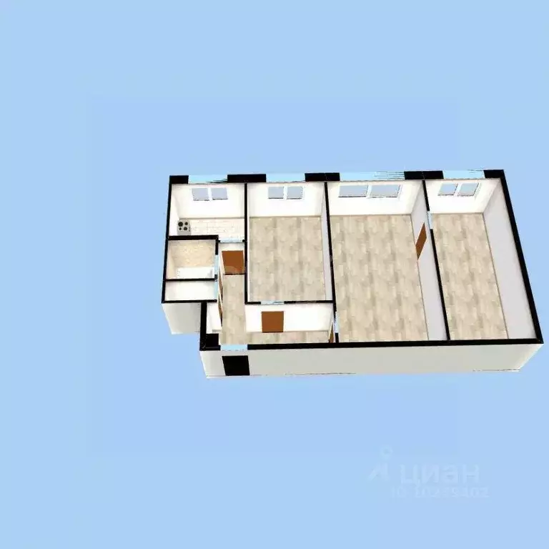 3-к кв. Башкортостан, Уфа ул. Орджоникидзе, 14 (56.4 м) - Фото 2