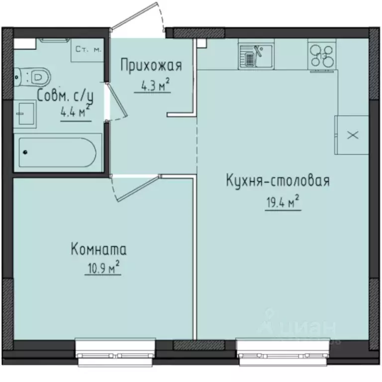 1-к кв. Удмуртия, Завьяловский район, с. Первомайский ул. Оружейников, ... - Фото 0