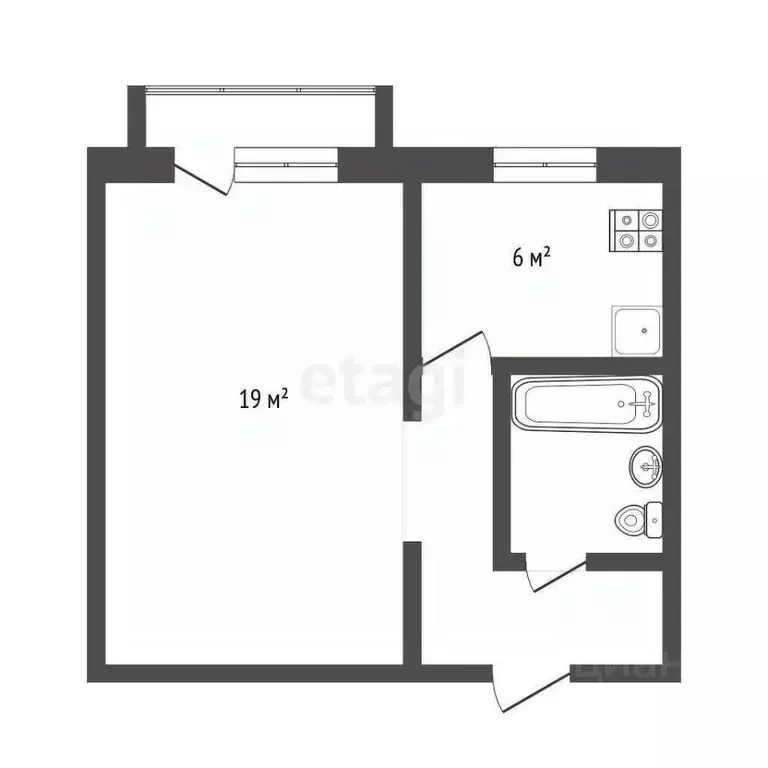 1-к кв. Мордовия, Саранск ул. Семашко, 5 (32.0 м) - Фото 1