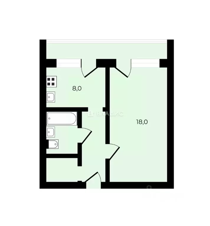 1-к кв. Владимирская область, Лакинск г. Собинский муниципальный ... - Фото 2