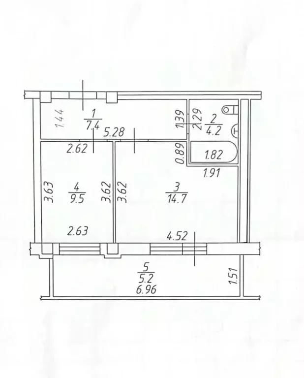 1-к кв. Татарстан, Набережные Челны ул. Раскольникова, 11Б (35.8 м) - Фото 1