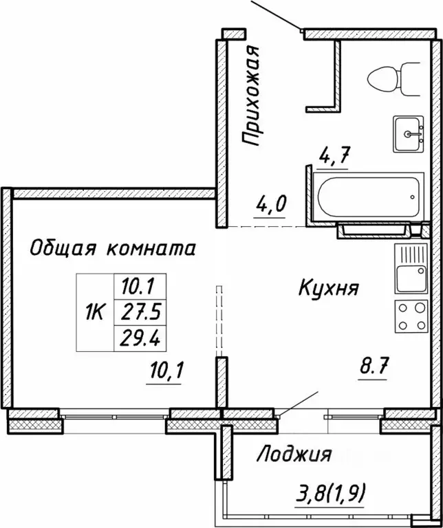 1-к кв. Новосибирская область, Новосибирск ул. Связистов, 13/1 (29.4 ... - Фото 0