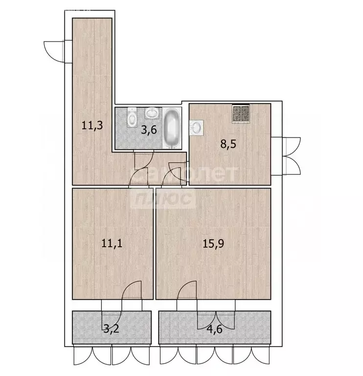 2-комнатная квартира: Уфа, улица Ахметова, 152 (54.65 м) - Фото 0