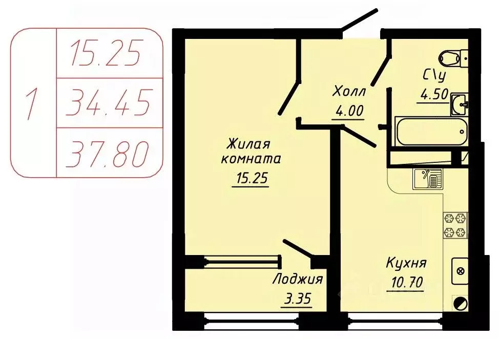 1-к кв. Ставропольский край, Кисловодск  (37.8 м) - Фото 0