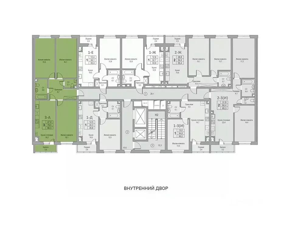 3-к кв. Тверская область, Тверь ул. Сергея Лоскутова, 2 (80.36 м) - Фото 1