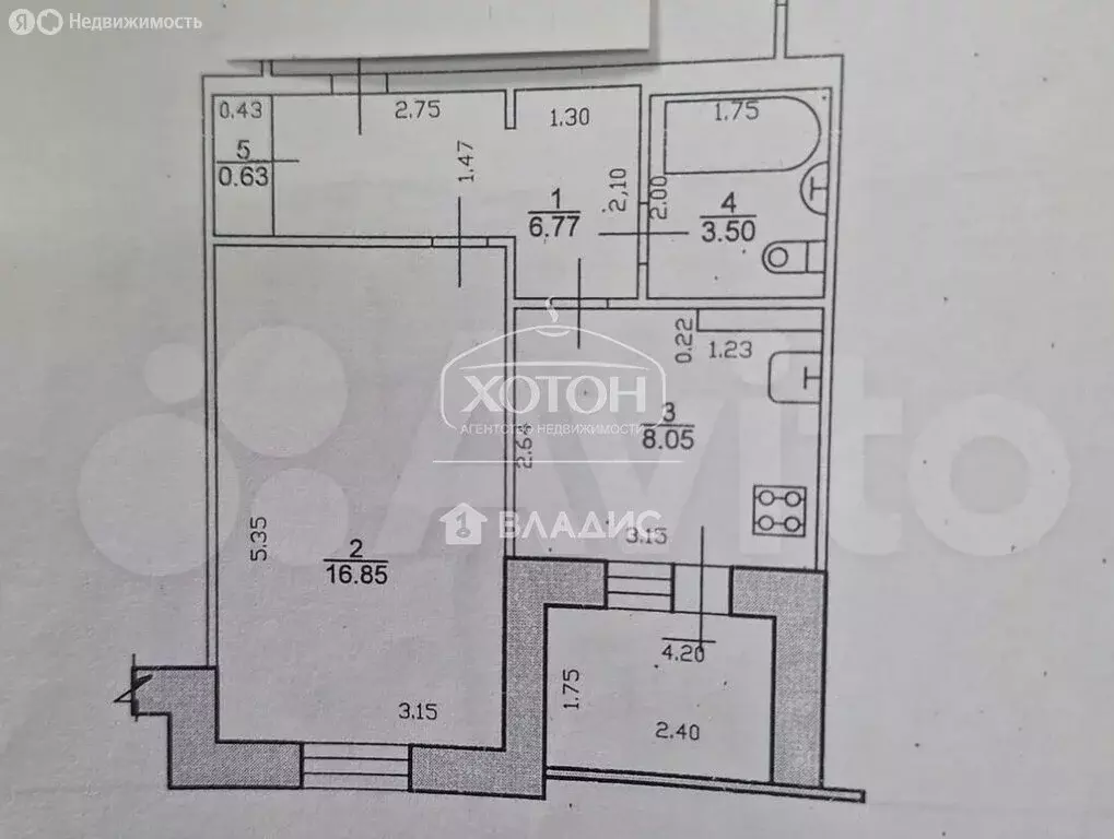 1-комнатная квартира: Элиста, 7-й микрорайон, 2к3 (35.5 м) - Фото 1