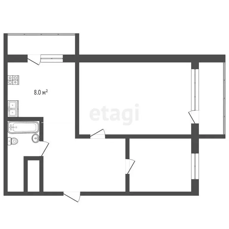 2-комнатная квартира: Муром, улица Экземплярского, 90 (41.3 м) - Фото 0