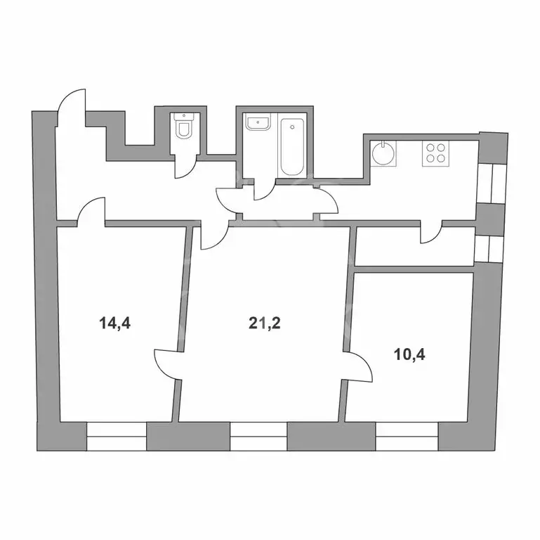 3-комнатная квартира: Москва, Пятницкая улица, 9/28с3 (73 м) - Фото 1