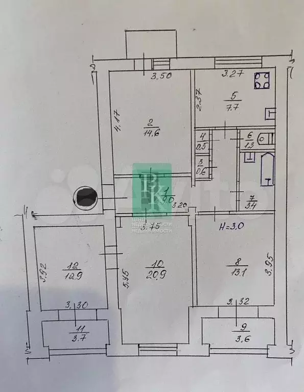 4-к. квартира, 90 м, 2/5 эт. - Фото 0