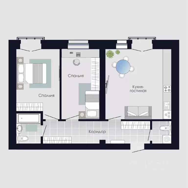 2-к кв. Оренбургская область, Оренбургский район, пос. Пригородный, ... - Фото 1