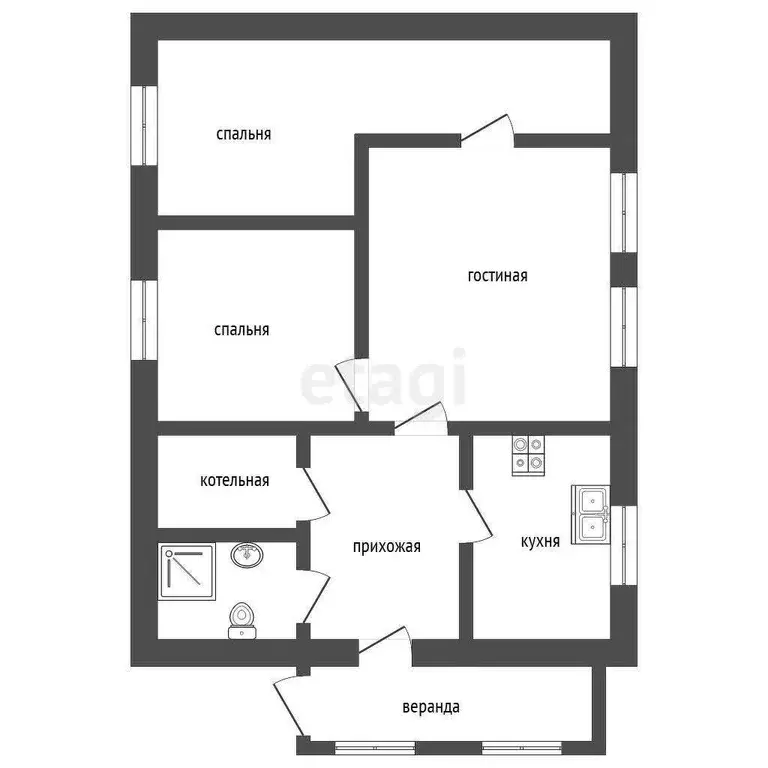 Дом, 70 м - Фото 1