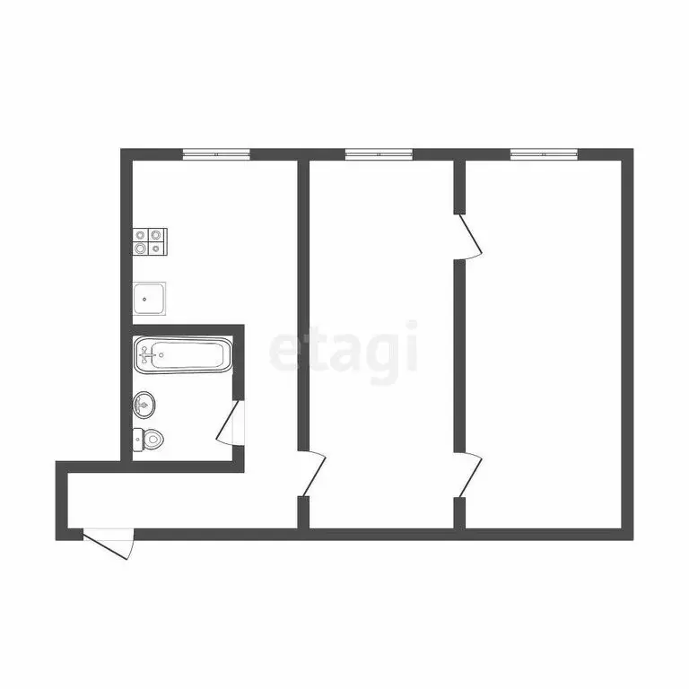 2-комнатная квартира: Тула, улица Макаренко, 6Б (45 м) - Фото 0