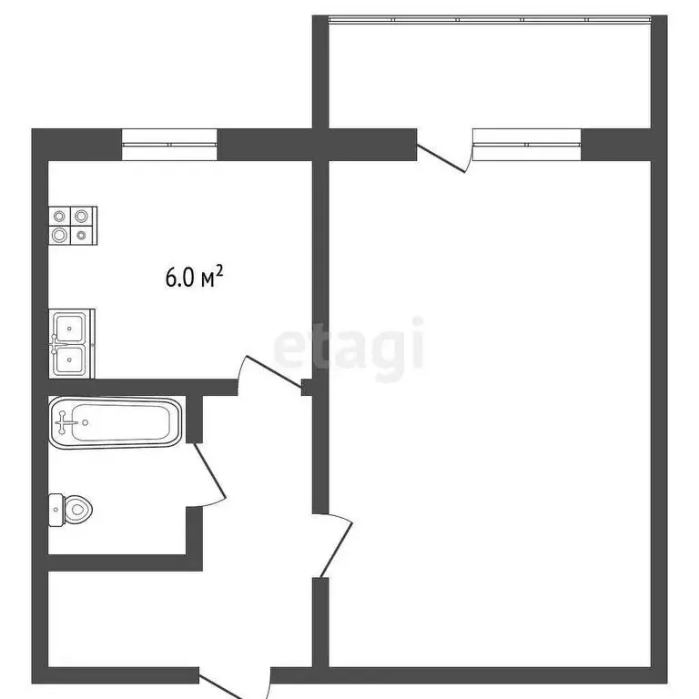 1-комнатная квартира: Сокол, Интернатная улица, 10 (33.2 м) - Фото 0