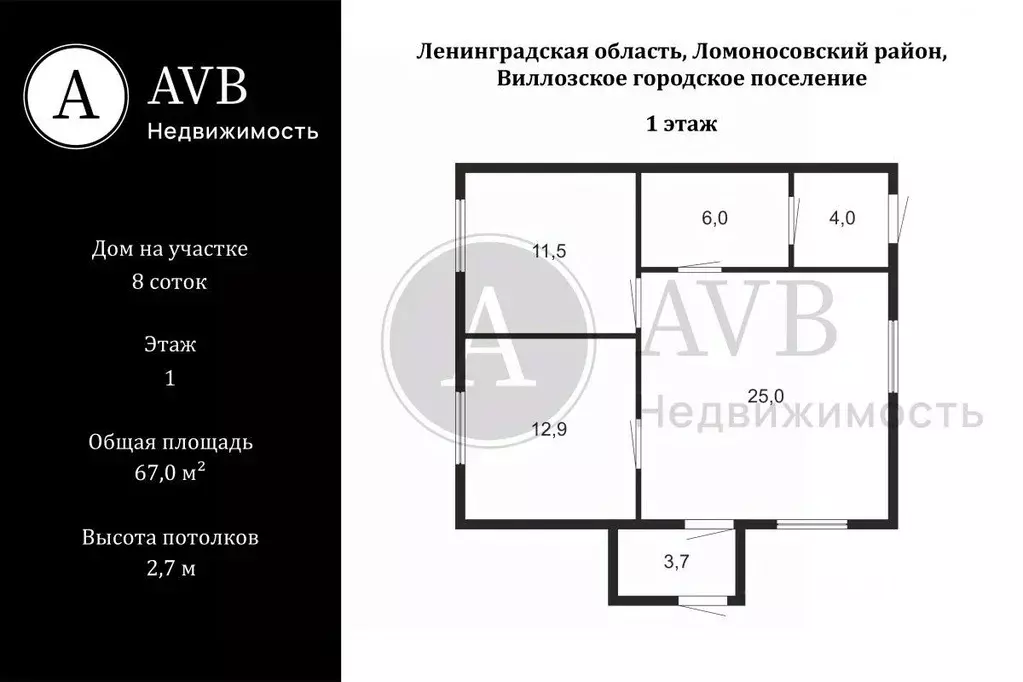 Дом в Ленинградская область, Ломоносовский район, Виллозское городское ... - Фото 1