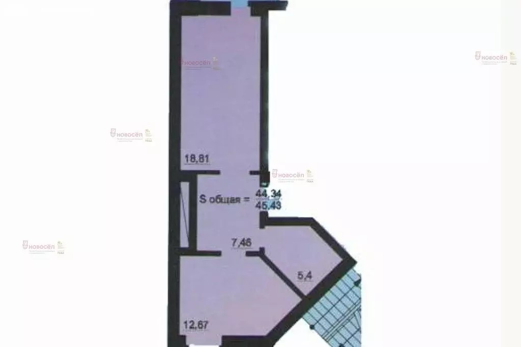 1-комнатная квартира: Екатеринбург, улица Очеретина, 14 (48 м) - Фото 0