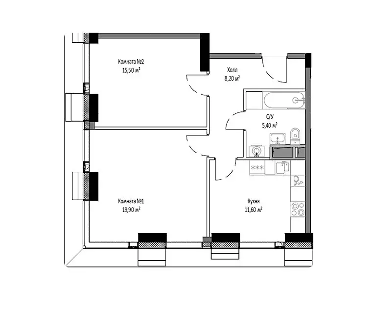 Продаётся 2-к квартира, 60.6 м - Фото 0