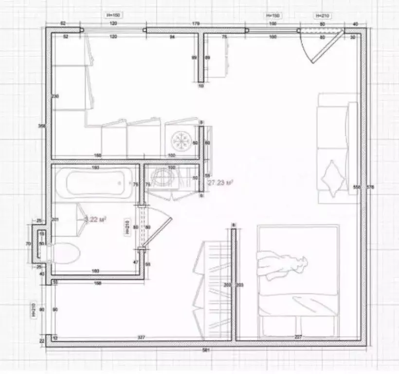 1-к кв. Кировская область, Киров ул. Ленина, 146 (29.7 м) - Фото 2