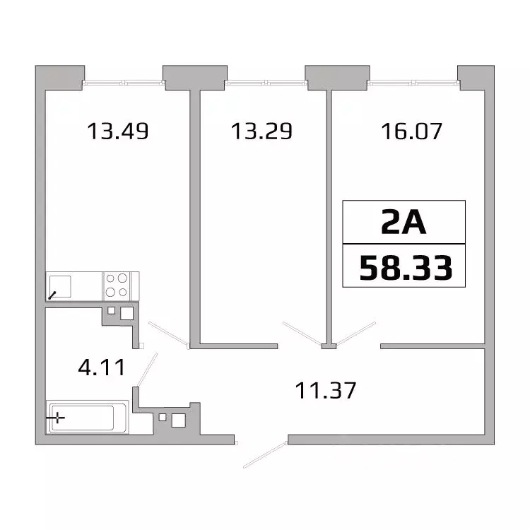 2-к кв. Иркутская область, Иркутск ИВАТУ городок, Авиатор жилой ... - Фото 1