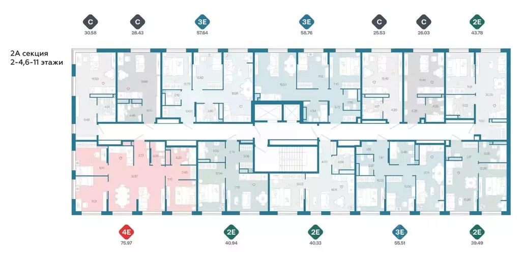 Студия Тюменская область, Тюмень Сибирский жилой комплекс (28.43 м) - Фото 2