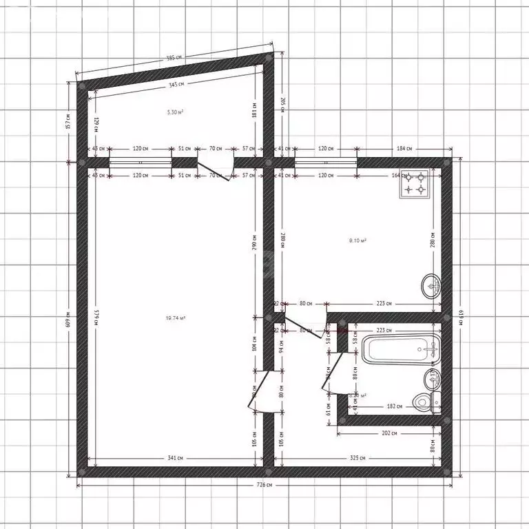 1-комнатная квартира: Казань, проспект Ямашева, 98 (33 м) - Фото 1