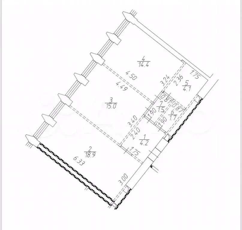 3-к. квартира, 60 м, 38/40 эт. - Фото 0