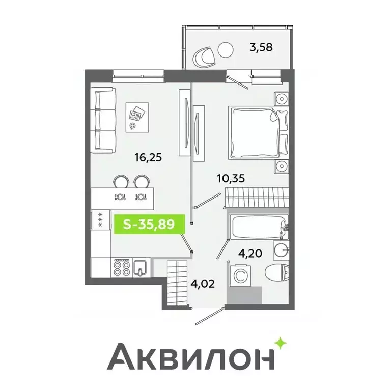 2-к кв. Ленинградская область, Всеволожский район, Заневское городское ... - Фото 0
