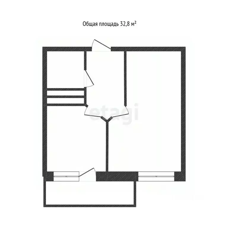 1-к кв. Воронежская область, Воронеж ул. Загоровского, 7к4 (33.0 м) - Фото 2