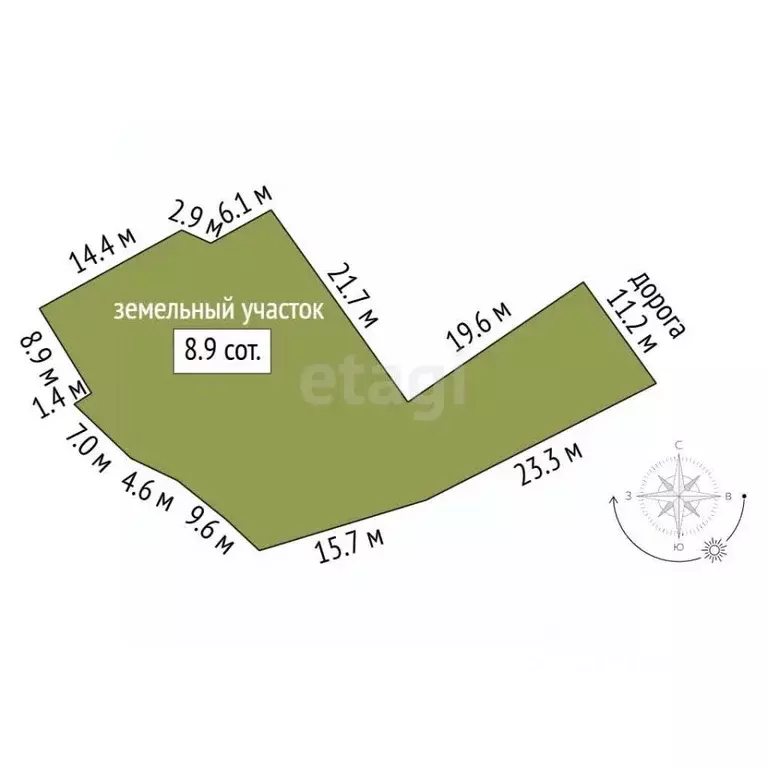 Участок в Ярославская область, Ярославль ул. Стачек, 13А (8.91 сот.) - Фото 2