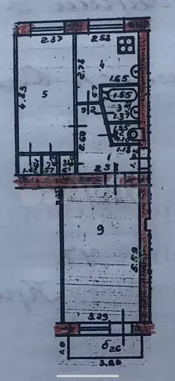 2-к. квартира, 46 м, 4/6 эт. - Фото 0