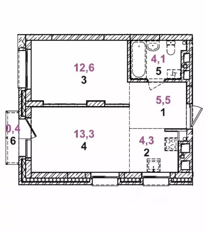 2-к кв. Новосибирская область, Новосибирск ул. Никитина, 67 (40.0 м) - Фото 0