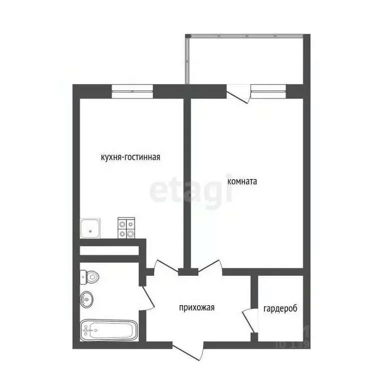 1-к кв. Тюменская область, Тюмень ул. Фармана Салманова, 10 (35.8 м) - Фото 1