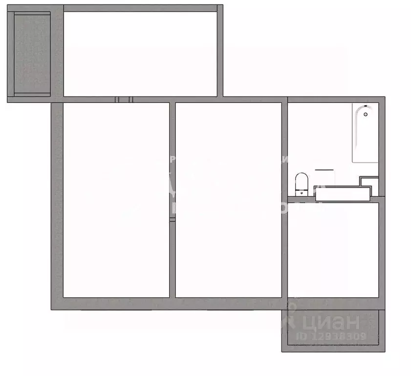3-к кв. Кемеровская область, Кемерово Красная ул., 10Б (57.9 м) - Фото 2