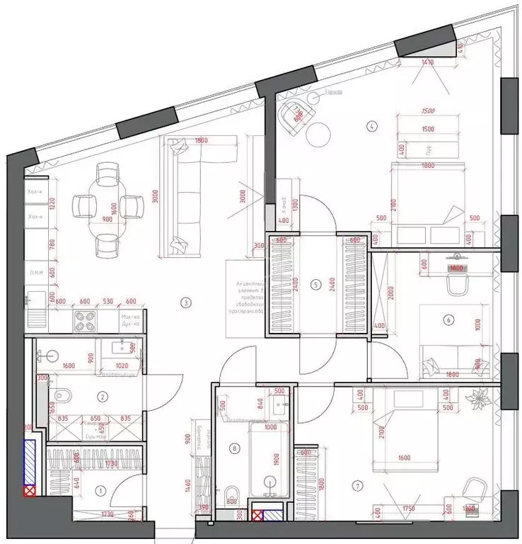 4-комнатная квартира: Москва, улица Народного Ополчения, 15к2 (114.4 ... - Фото 0