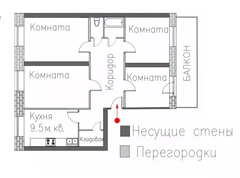 4-к кв. Ленинградская область, Волосовский район, д. Клопицы 14 (77.1 ... - Фото 2