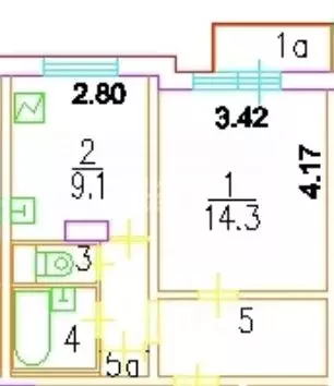 1-к кв. Москва ул. Грина, 1К4 (35.4 м) - Фото 2