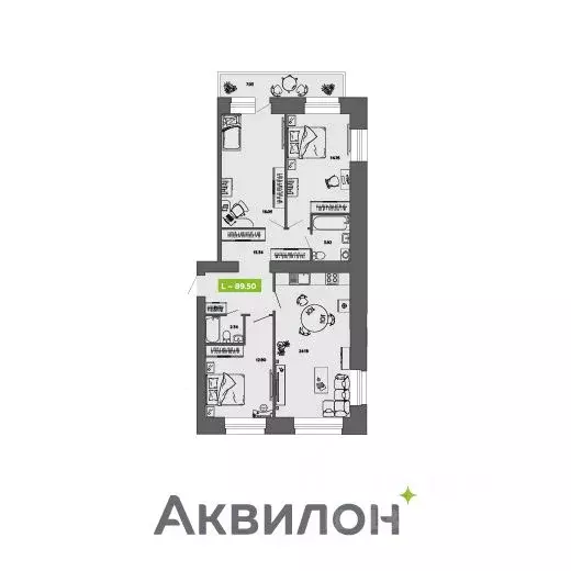 3-к кв. Архангельская область, Архангельск Аквилон Роса жилой комплекс ... - Фото 0