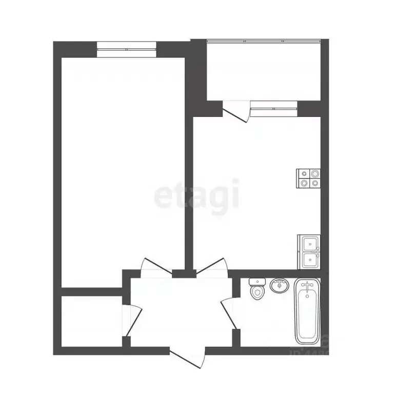 1-к кв. Смоленская область, Смоленск ул. Авиаторов, 5А (32.5 м) - Фото 1