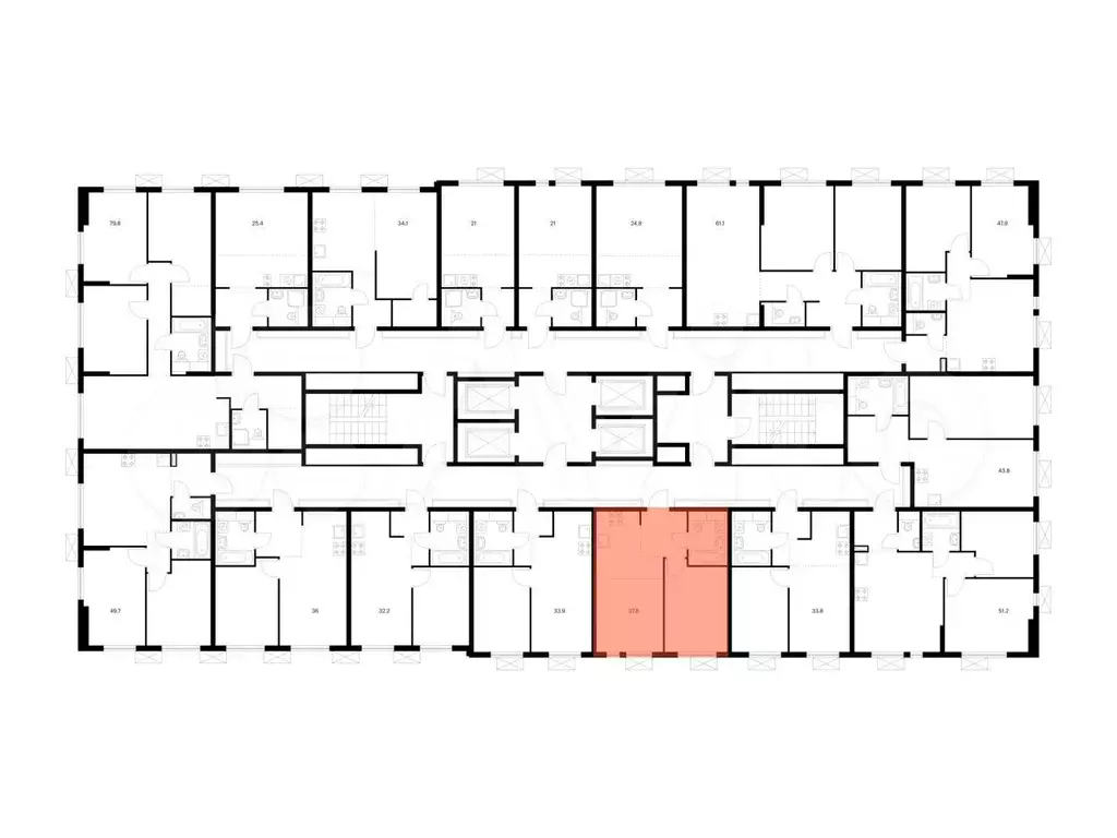 1-к. квартира, 37,8 м, 21/24 эт. - Фото 1