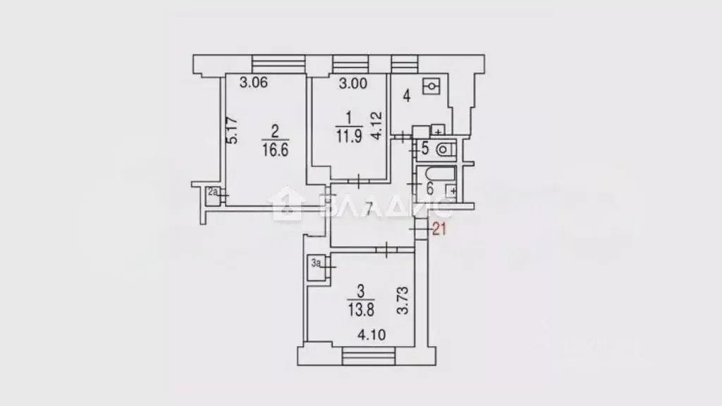 3-к кв. Москва Капельский пер., 13 (65.0 м) - Фото 2