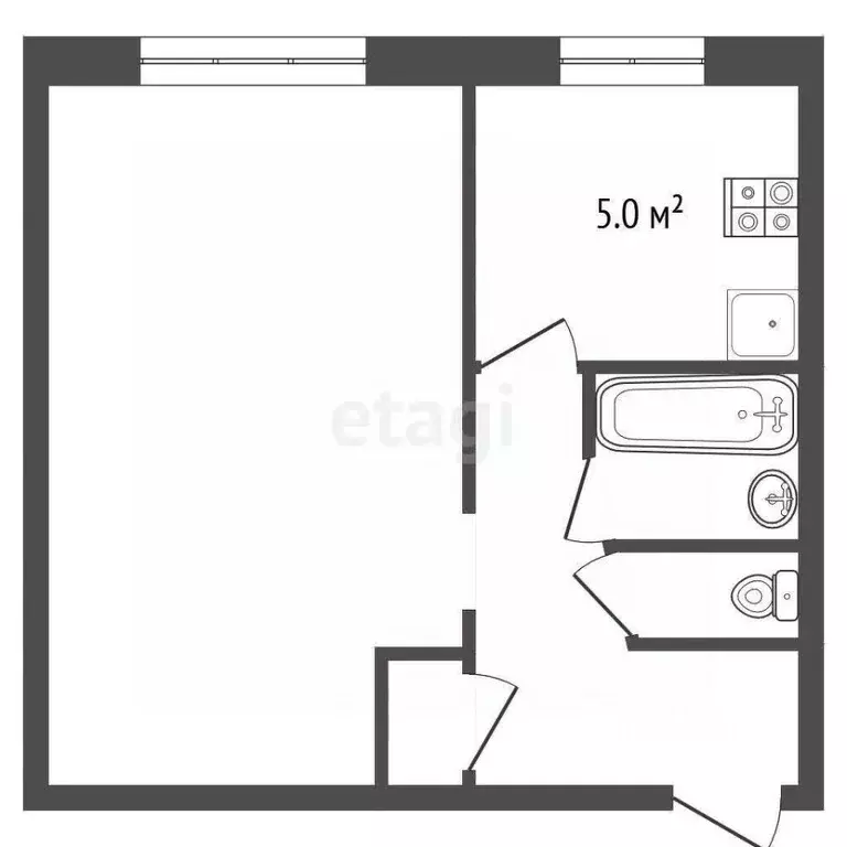 1-к кв. Ярославская область, Рыбинск ул. Энергетиков, 4 (32.8 м) - Фото 2