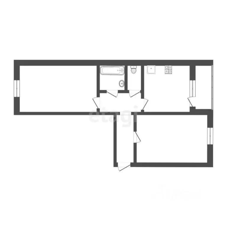 2-к кв. Тюменская область, Тюмень Карская ул., 36 (48.0 м) - Фото 1