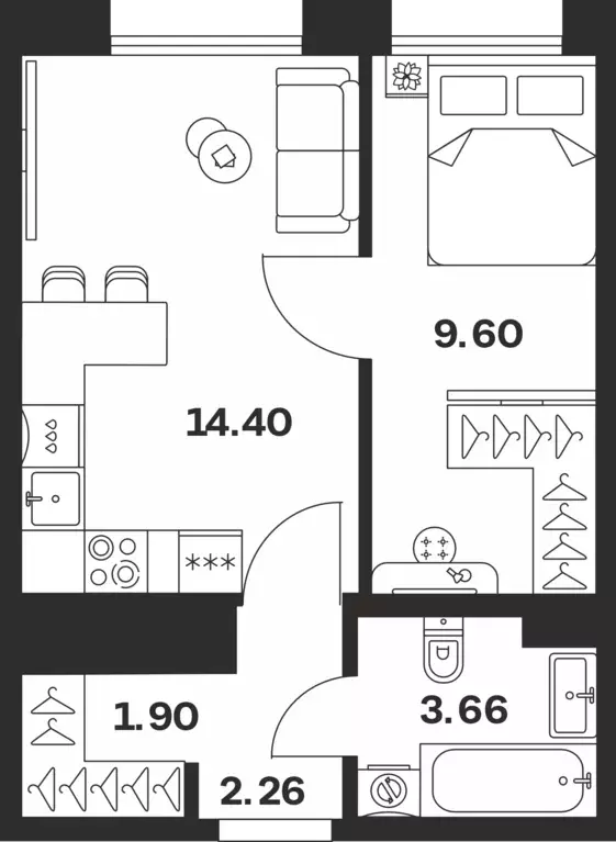 Продаётся 1-к квартира, 31.82 м - Фото 0