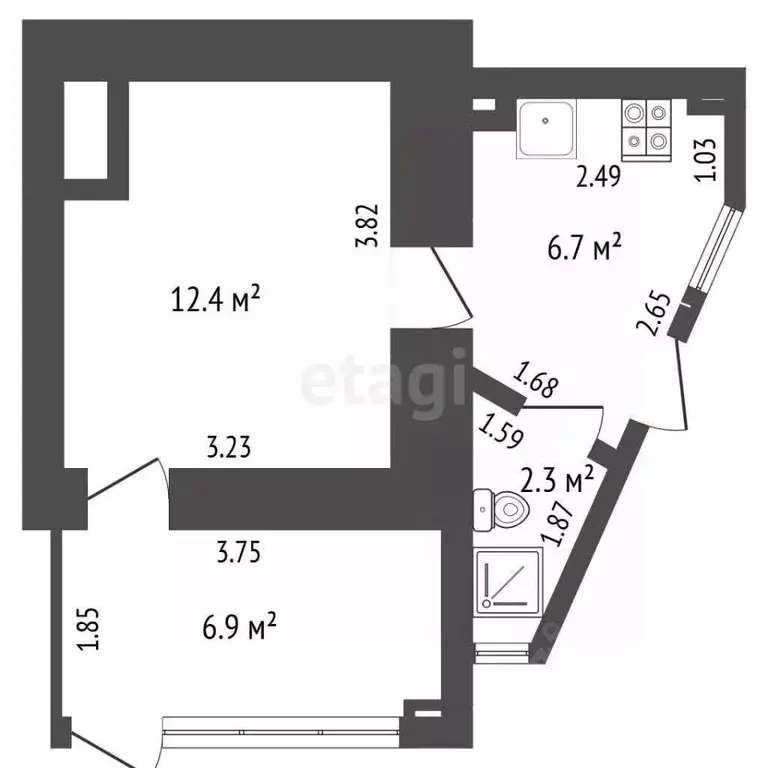 2-к кв. Крым, Ялта ул. Карла Либкнехта, 6Д (30.0 м) - Фото 2