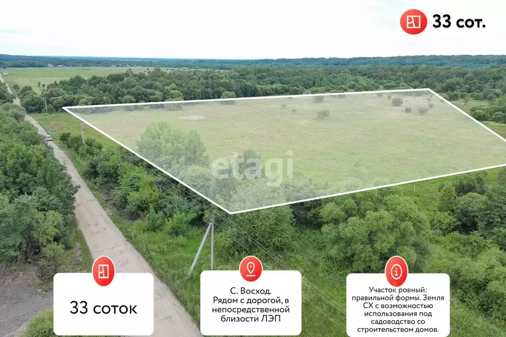 Участок в Хабаровский край, Хабаровский район, Осиновореченское с/пос, ... - Фото 1