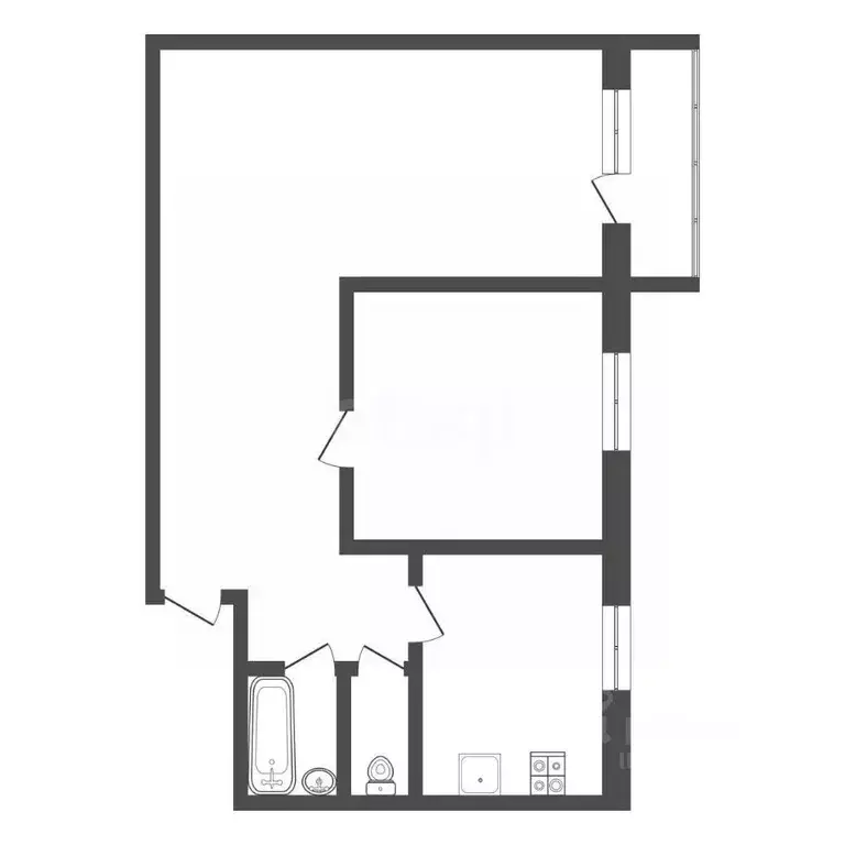 2-к кв. Тульская область, Узловая ул. Карла Маркса, 7 (41.0 м) - Фото 2