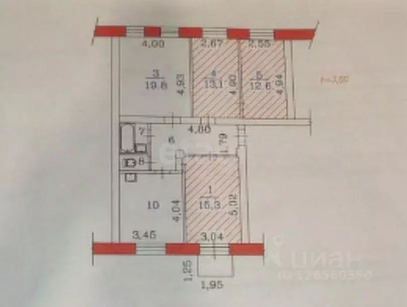 4-к кв. Кемеровская область, Новокузнецк просп. Строителей, 54 (94.0 ... - Фото 2
