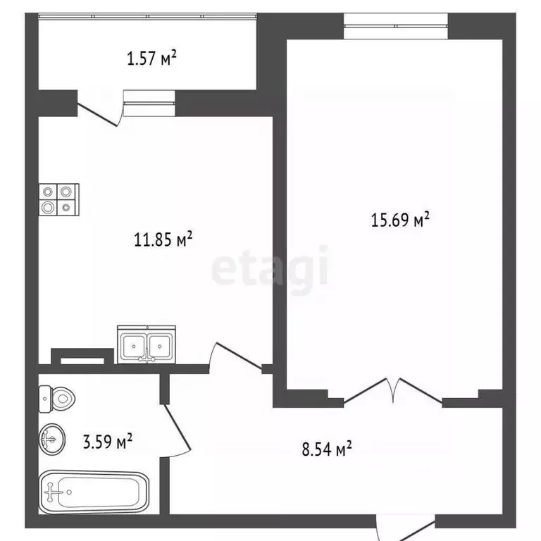 1-к кв. Ярославская область, Ярославль Яковлевская ул., 14 (41.24 м) - Фото 2
