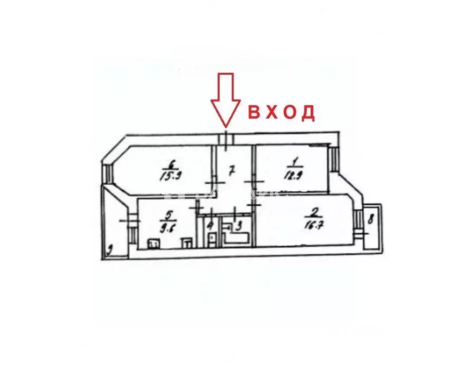 3-к кв. Белгородская область, Белгород ул. Николая Чумичова, 70 (68.4 ... - Фото 2