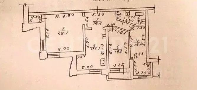 3-к кв. Липецкая область, Липецк ул. Имени Семашко, 5/3 (127.4 м) - Фото 2